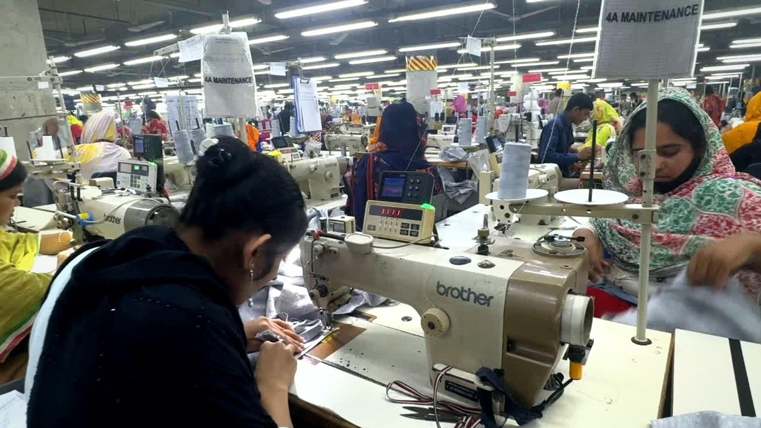 Apparel production floor in Bangladesh